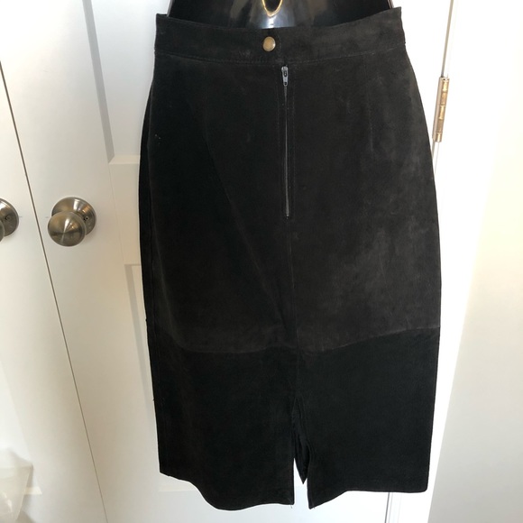 Vintage suede Daniel Marcus midi skirt sz6 - Picture 6 of 7